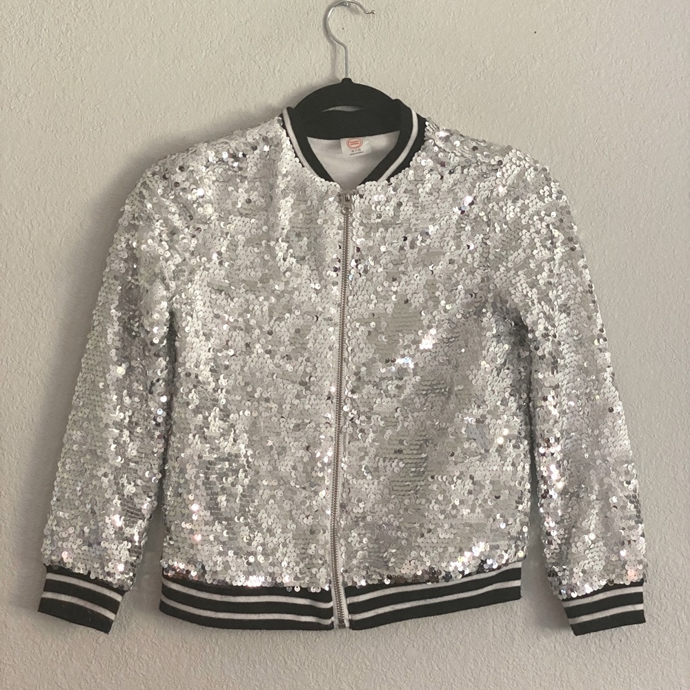 COPY - What’s not to love about this flip sequin bomber jacket!